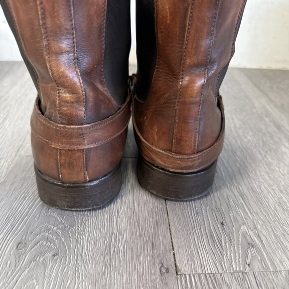 To Boot New York Adam Derrick Harness Men\'s Brown Leather Boots Size US 11 main image 6